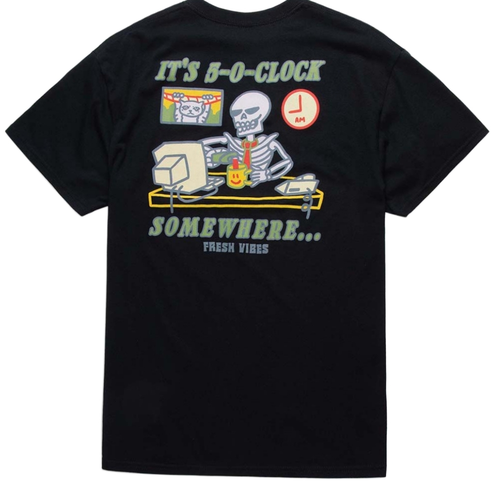 FRESH VIBES 5 Somewhere Men's Tee Size Small